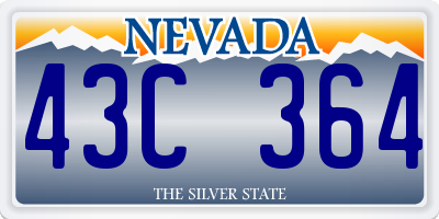 NV license plate 43C364