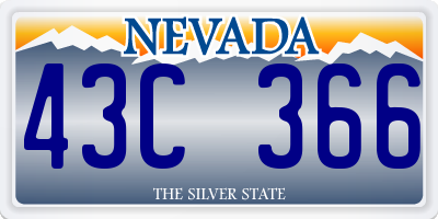 NV license plate 43C366