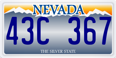 NV license plate 43C367