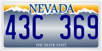NV license plate 43C369