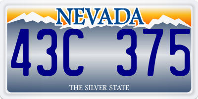 NV license plate 43C375