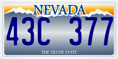 NV license plate 43C377