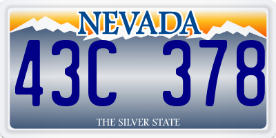 NV license plate 43C378