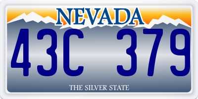 NV license plate 43C379