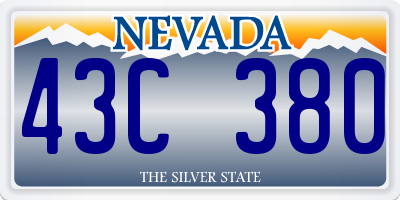 NV license plate 43C380
