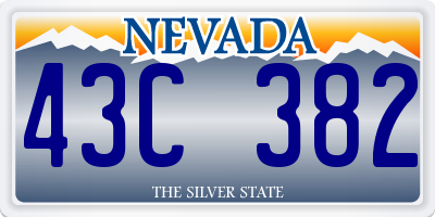 NV license plate 43C382