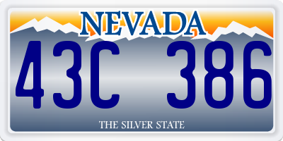 NV license plate 43C386