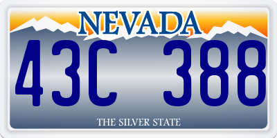 NV license plate 43C388