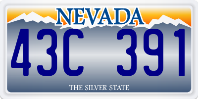 NV license plate 43C391