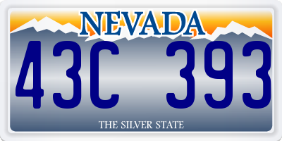 NV license plate 43C393