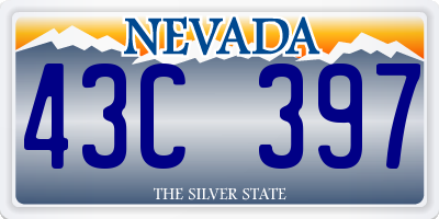 NV license plate 43C397