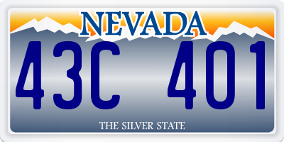 NV license plate 43C401