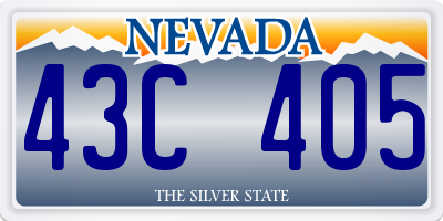 NV license plate 43C405