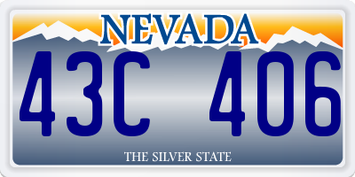 NV license plate 43C406