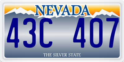 NV license plate 43C407