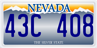 NV license plate 43C408