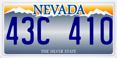 NV license plate 43C410