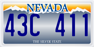 NV license plate 43C411
