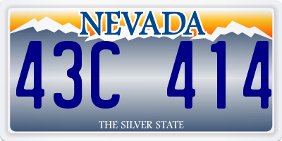 NV license plate 43C414