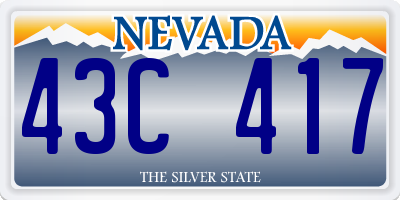 NV license plate 43C417