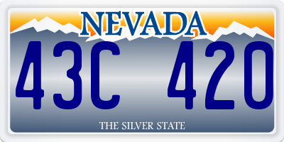 NV license plate 43C420