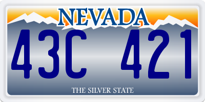 NV license plate 43C421