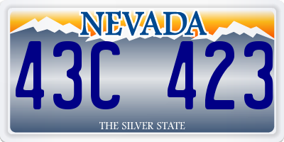 NV license plate 43C423