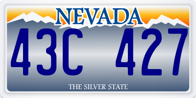 NV license plate 43C427