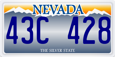 NV license plate 43C428