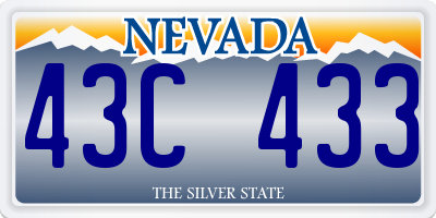 NV license plate 43C433