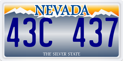 NV license plate 43C437