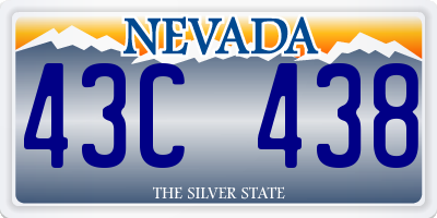 NV license plate 43C438