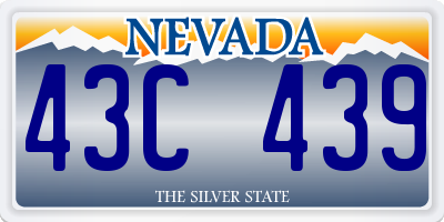 NV license plate 43C439