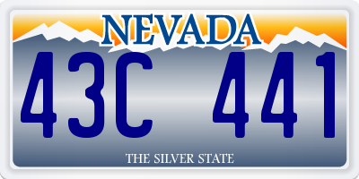 NV license plate 43C441