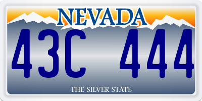 NV license plate 43C444