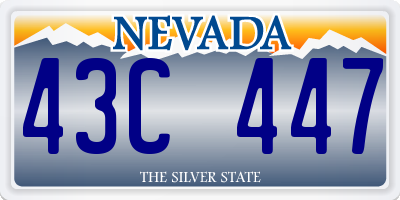 NV license plate 43C447