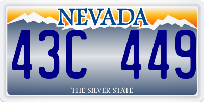 NV license plate 43C449