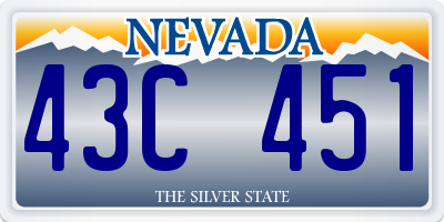 NV license plate 43C451
