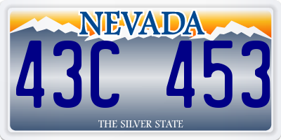 NV license plate 43C453