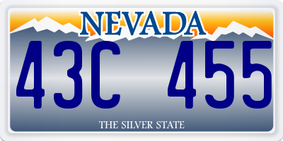 NV license plate 43C455