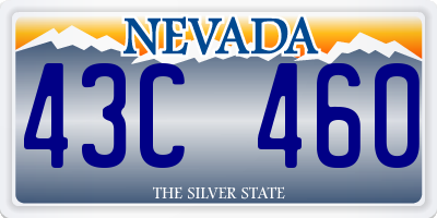 NV license plate 43C460