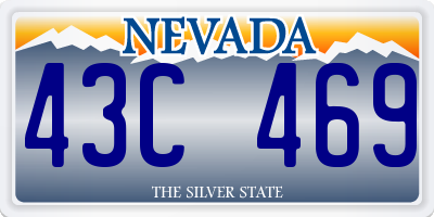 NV license plate 43C469