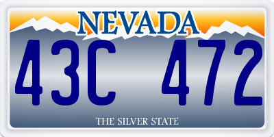 NV license plate 43C472