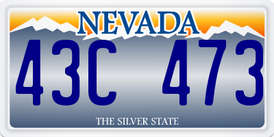 NV license plate 43C473