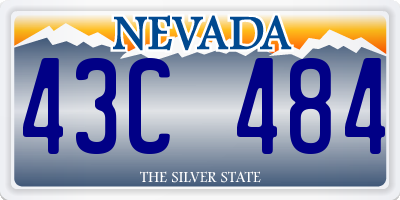 NV license plate 43C484