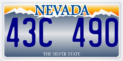 NV license plate 43C490