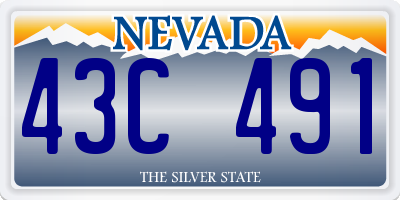 NV license plate 43C491