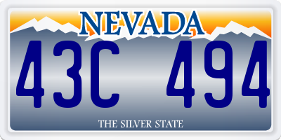 NV license plate 43C494