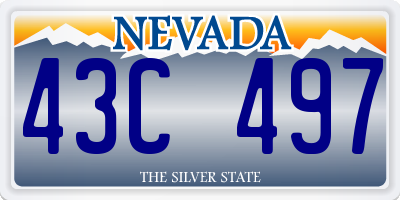 NV license plate 43C497