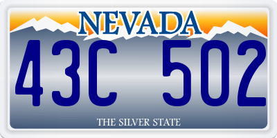 NV license plate 43C502